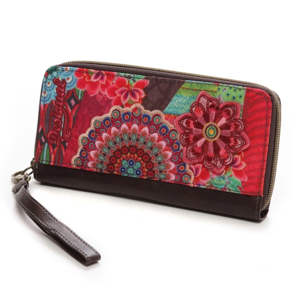 NWT Desigual embroidered wallet